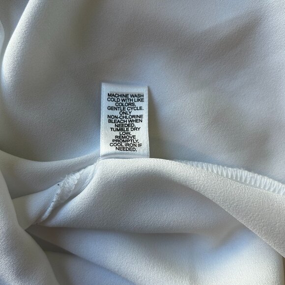 Cato Women’s Plus Size 22/24W White Blouse Boho Flowy 3/4 Bell Sleeve Top - Picture 9 of 14